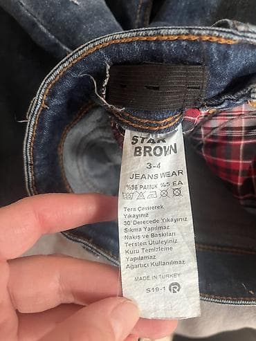 Uşaq cins şalvarı – STAR BROWN Jeans Wear - Ölçü: 3-4 yaş - Material