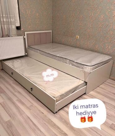 taxt: Yeni, Təknəfərlik çarpayı, Bazalı, Matras ilə, Siyirməsiz, Azərbaycan — 2