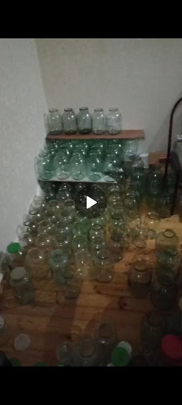 banka alıram: Şüşə bankalar – müxtəlif ölçülərdə toplu 3 litrlik – 0.30 AZN (30 — 3