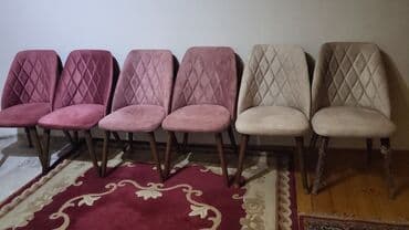 Mətbəx üçün, Qatlanmayan, rəng - Çəhrayı Stul