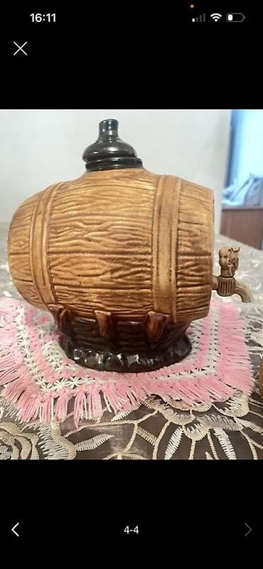 su çəni kredit: Keramika şərab/araq paylama dəsti - Material: keramika - Dizayn: ağac — 4