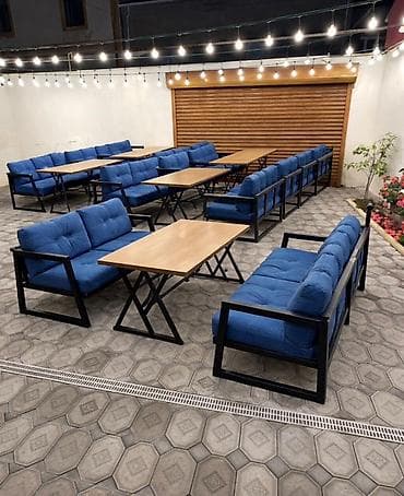 metbex mebelleri ve qiymetleri: Kafe/restoran və həyət məkanı üçün metal karkaslı oturacaq dəsti - — 2