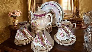 çay servis: Çay dəsti, rəng - Ağ, Farfor, 6 nəfərlik — 1
