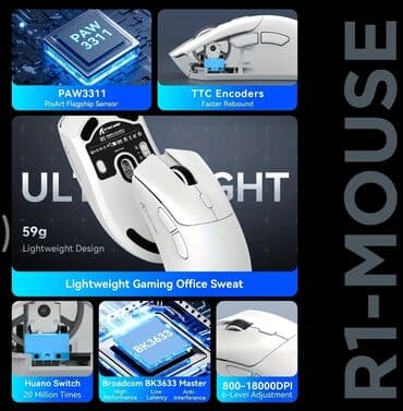 bluetooth: Yeni Bəzi metrolara catdirila bilər • 59g Ultra-Light • 3311 Gaming — 2