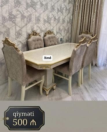 nol on beş: Klassik üslubda yemək dəsti: - 1 ədəd düzbucaqlı masa – krem/ivory — 1