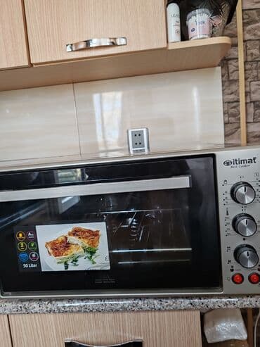 itimat elektrikli soba: Духовка Itimat, Электрическая, цвет - Серебристый, Отдельностоящая, Новый — 7