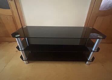 İşlənmiş, Düz TV altlığı, Polkalı, Şüşəli