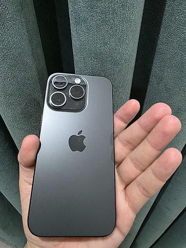 telefonlar işlenmiş: IPhone 15 Pro, 256 GB, Black Titanium, Simsiz şarj, Face ID, Sənədlərlə — 8