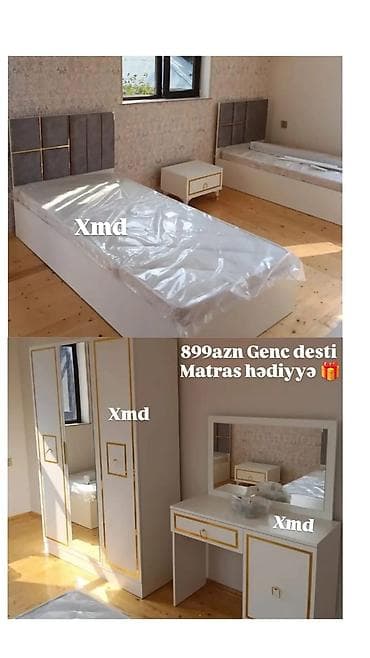 Oğlan və qız üçün, 2 təknəfərlik çarpayı