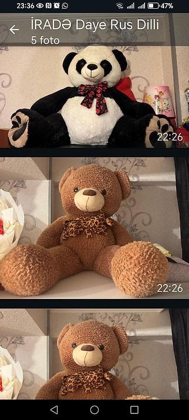 kinder oyuncaqlari: Böyük ölçülü plyuş oyuncaqlar – ayı və panda - Növ: iri ölçüdə plyuş — 3