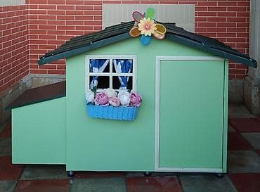 ucuz lüsturlar: Uşaq oyun evi – dekorativ həyət/bağca daxması - Material: taxta — 4