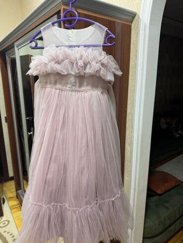 uşaq donu: Uşaq üçün zərif ziyafət/libas paltarı - Rəng: açıq pudra/şampan — 2