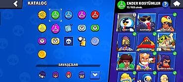 oyun qonsolu: Brawl Stars oyunu üçün hesab - Kupa: 43.558 - Gücləndiricilər, mağaza — 2