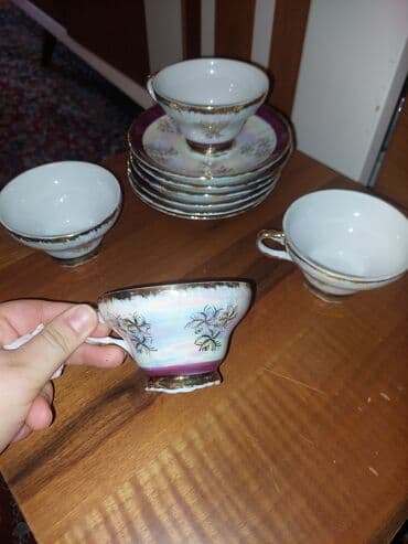 çaşqa nəlbəki: Çay dəsti, Farfor, Madonna, 6 nəfərlik, Yaponiya — 2