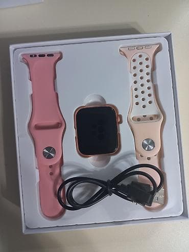 nabi watch: Apple watch T55pro Heç bir problemi yoxdu 2 kəmərli✅️ Adapdır✅️ — 1