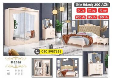 avanqart mebeller: 2 təknəfərlik çarpayı, Dolab, Termo, 2 tumba, Azərbaycan, Yeni — 1