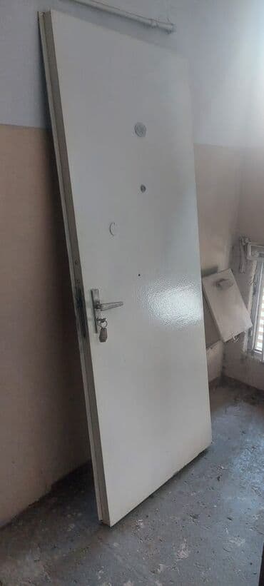 ayna qapı: Bu ağ rəngdə metal qapı təhlükəsizlik və dayanıqlığı təmin edir. Qapı — 3