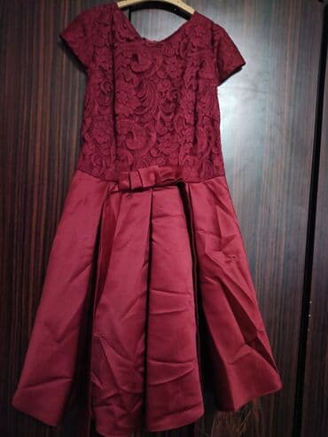 Bordo rəngli qız uşağı üçün ziyafət/libas geyimi. - Yuxarı hissə