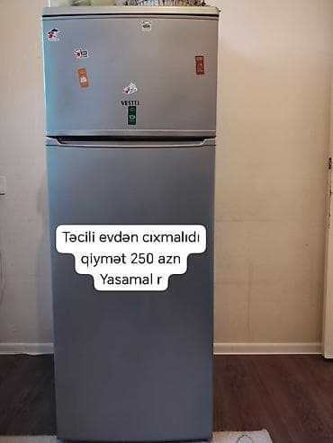 qapi zvanoku: Vestel ikikameralı soyuducu təcili satış - Rəng: boz/metalik - Üst — 1