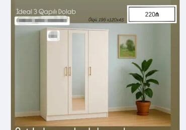 dehliz dolabları: Açılan, 3 qapılı Düz dolab, Qarderob, paltar dolabı — 1