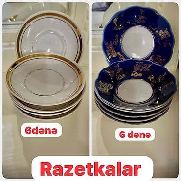 Porcelan servis qabları – 2 ədəd dəst - Material: keyfiyyətli