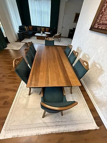 parca stul: Qonaq otağı üçün, Açılmayan, Dördbucaq masa, 8 stul — 6