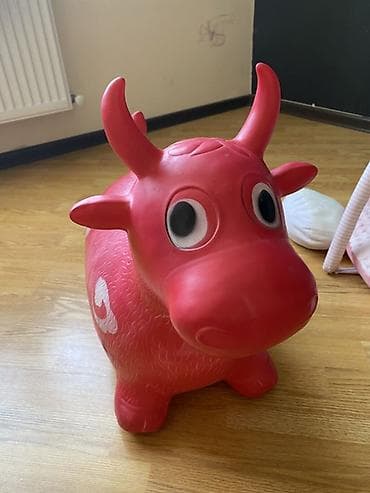 uşaq ksilofonu: Uşaq üçün şişmə/sıçrayan oyuncaq – qırmızı inək - Material: qalın — 3