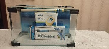 Akvarium zavod istehsalı 10 literlik, qıraqları oval cəmi 15 gün — 2