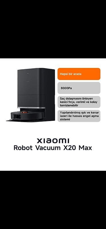 Xiaomi Robot Vacuum X20 Max,ən son model, güclü bir çoxfunksiyalı baza