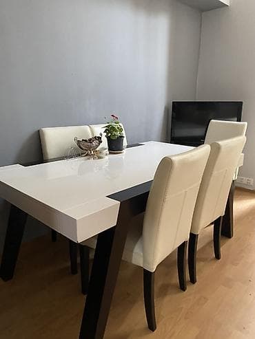balkon stul: Açılan yemək masası və 6 ədəd kreslo dəst . stolari bezileri ayaqlari — 2