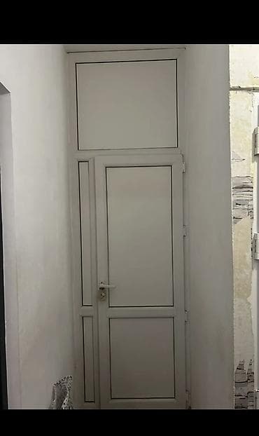 plastik ayna qapi: PVC qapı dəsti - Material: ağ rəngli PVC/profil karkas, iki bölməli — 2