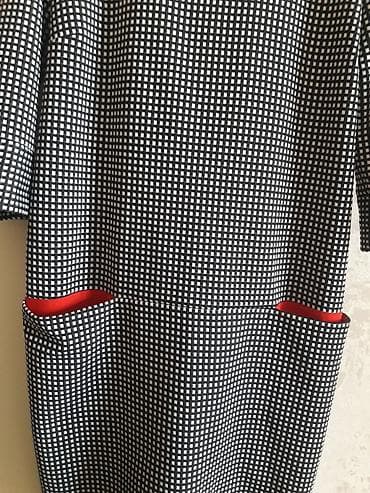 biserli don: Qadın paltarı – Miss Lolita - Dizayn: Qara-ağ xırda kvadrat naxışlı — 3