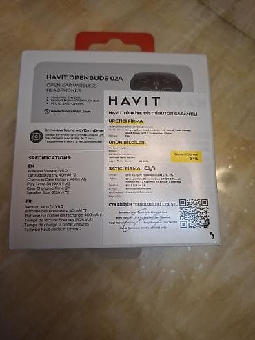 Kompüter ehtiyyat hissələri: Havit OpenBuds 02A – Open-ear simsiz qulaqlıq Xüsusiyyətlər: - Açıq — 4