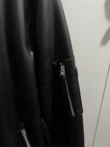 kisi ucun cins kurtkalar: Kurtka, Dəri, Qış, Bershka, M — 3