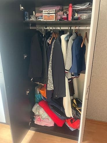 mini dolab: 3 qapılı, Güzgülü, Digər material, Açılan, Düz dolab — 2