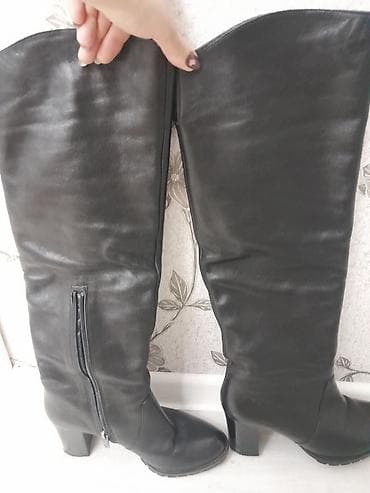 rezin cekmeler: Uzunboğaz, Ölçü: 38, rəng - Qara, İşlənmiş — 3