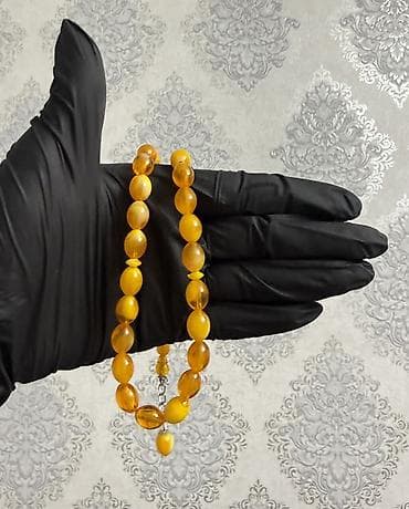fosfor tesbeh: Məhsul: Təsbeh dəsti - Rənglər: mavi, krem və bal rəngli (şəffaf-sarı — 5
