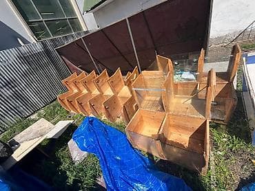 geyim vitrin: Taxta dənli məhsul vitrinləri və bölməli qablar - Mağaza üçün nəzərdə — 2