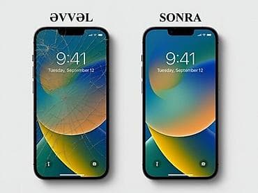 evlere su catdirilma: IPhone ekran dəyişimi və şüşə bərpası xidməti - Çatlamış, cızılmış və — 1