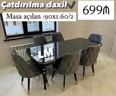 yeni stol: Yeni, Açılan, 6 stul — 1
