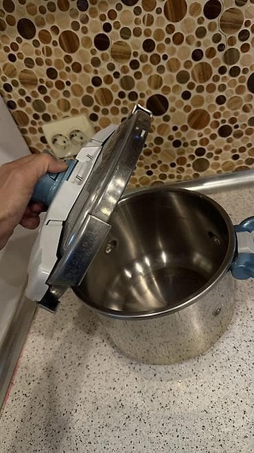 мох: Кастрюля, цвет - Голубой, Нержавеющая сталь, Tefal — 2