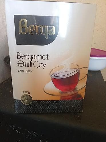 maca cayı: Berqa Bergamot Ətirli Çay (Earl Grey) – 900 qram Berqa markalı — 1