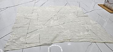 maqnit setka perde: Ağ rəngli krujeva parça - Material: nazik, şəffaf krujeva (tor — 2