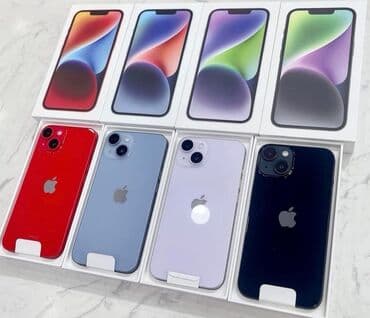 IPhone 14, 128 GB, Ağ, Zəmanət, Face ID