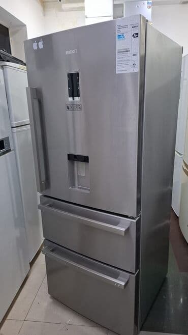 Qabyuyan maşınlar: 4 qapılı Beko Soyuducu Satılır, rəng - Gümüşü, Dispenserli — 1