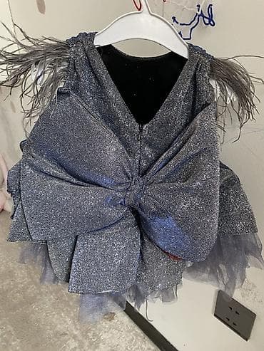 Джинсы и брюки: Qız uşaqları üçün zərif gecə/libas dəsti - Rəng: qrafit-boz — 2