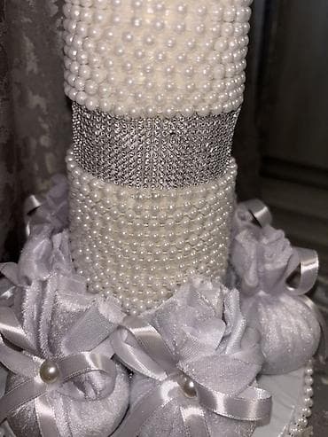 dekor kəpənəklər: Nişan ve ya toy üçün bezedilmiş kelle qend ve nabat.Tezedi.Mirvari ve — 2