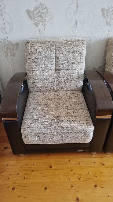 saloglu stol ve stullar: İşlənmiş, Divan, 2 kreslo, Bazalı, Açılan — 2
