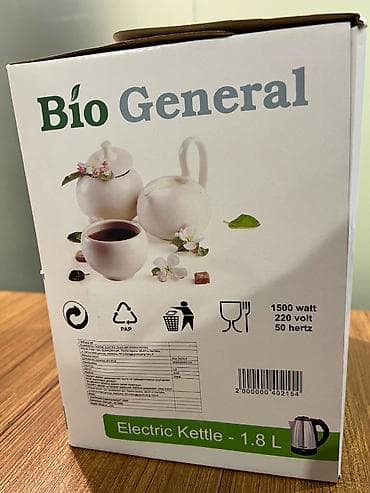 elektrikli sobalar: Elektrik çaydan Bio general, 1.6 - 2 l, Yeni, Pulsuz çatdırılma — 2