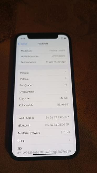 ayfon 12 pro: IPhone 12 mini, 128 GB, Mavi, Face ID — 2